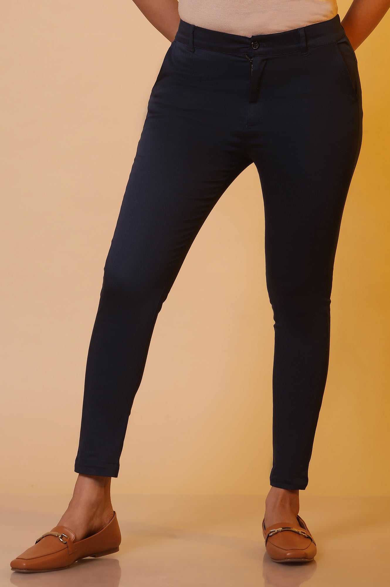 Blue Sleek and Stylish Slim Pants