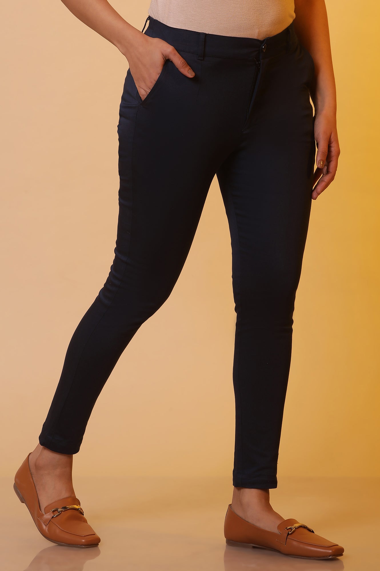 Blue Sleek and Stylish Slim Pants