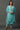 Teal Blue Embroidered Organza Dupatta
