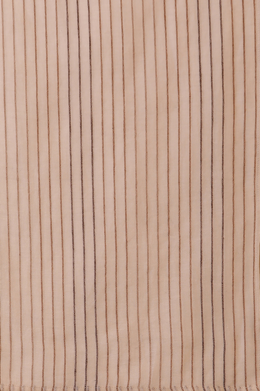 Beige Striped Cotton Dupatta