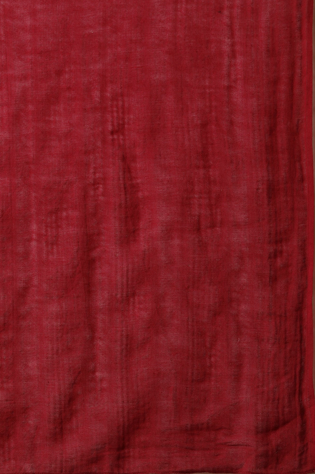 Maroon Cotton Yarn-Dyed Dupatta