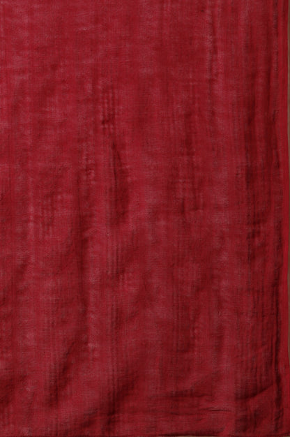 Maroon Cotton Yarn-Dyed Dupatta