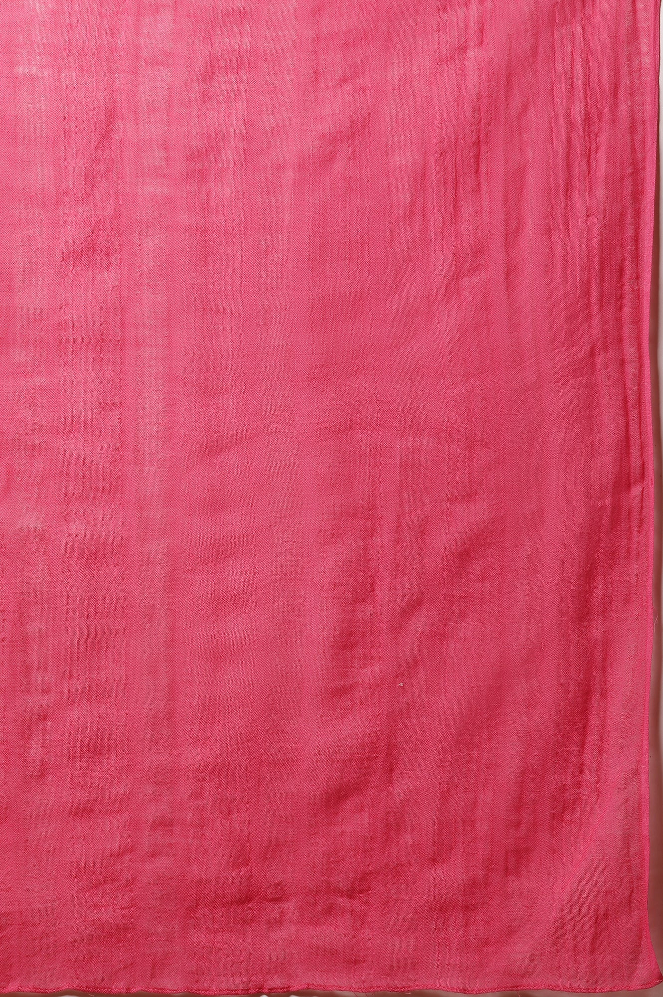 Pink Cotton Yarn-Dyed Dupatta