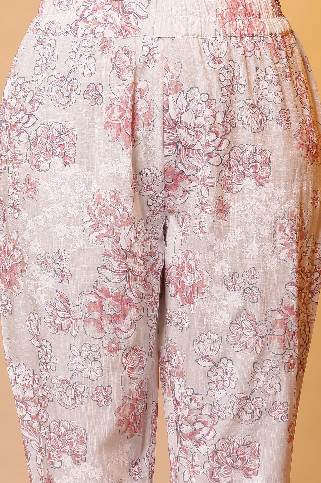 Pink Floral Printed Kurta and Palazzo Co-ord Set