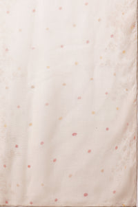 Natural Printed Embellished Neckline Kurta, Palazzo and Dupatta Set