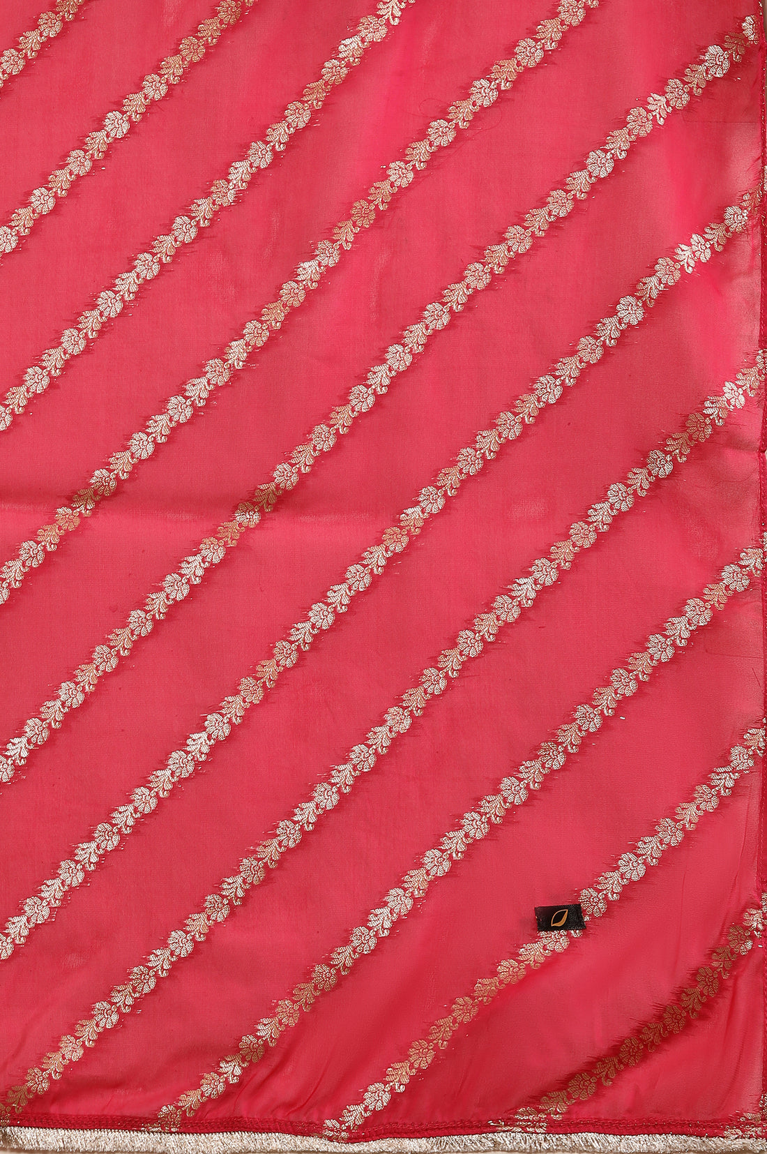 Pink Flared Jacqaurd Kurta, Sharara and Dupatta Set