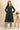 Green Embroidered Flared Winter Dress