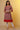 Red and White Checker Kurta and Tights Set