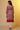 Red and White Checker Kurta and Tights Set