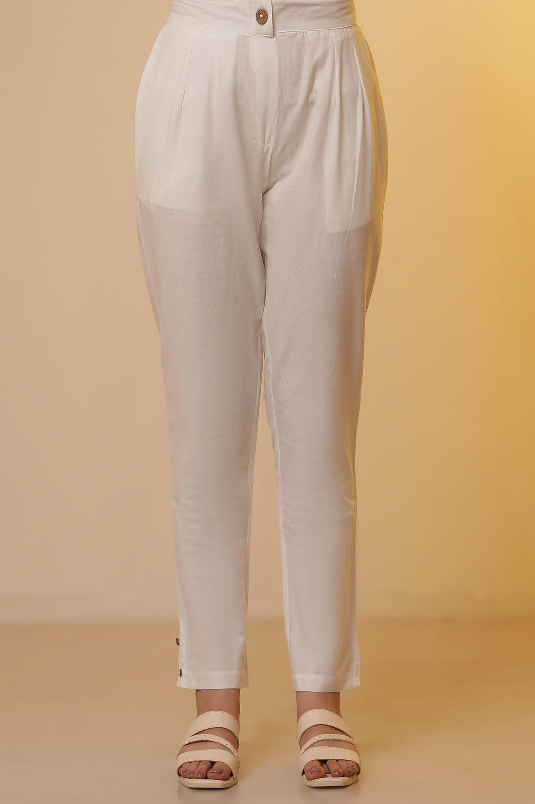 Pink Cotton Striped Kurta and Pants Set