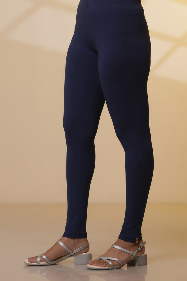 White Floral Printed Pure Cotton Flared Kurta, Tights and Dupatta Set