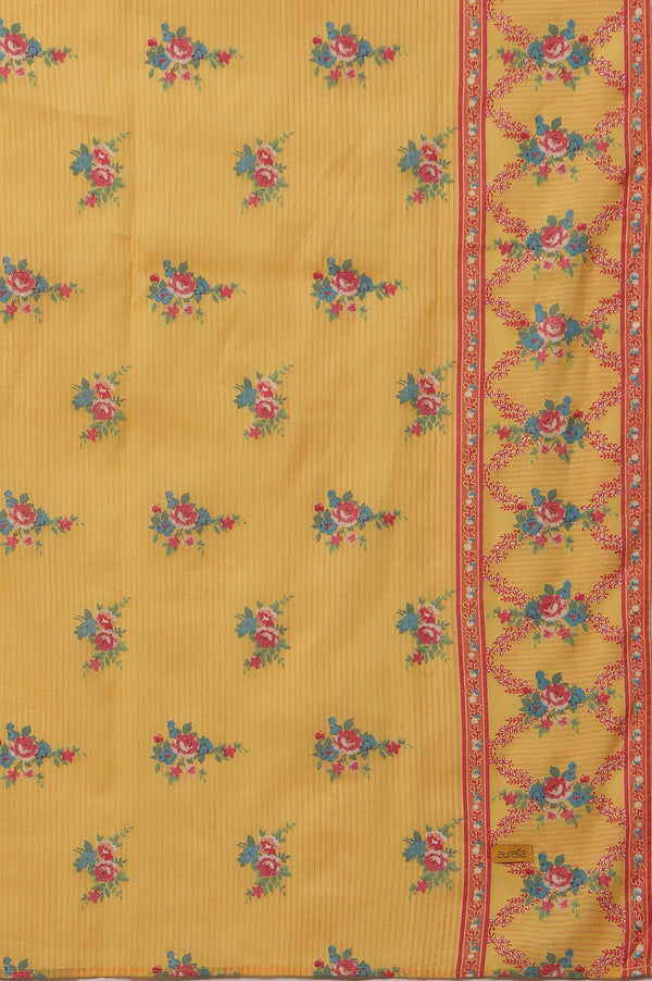 Pink Embroidered Textured Kurta, Printed Pants and Dupatta Set