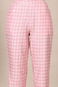 Pink Floral Printed Straight Kurta, Palazzo and Dupatta Set