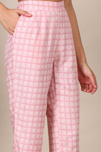 Pink Floral Printed Straight Kurta, Palazzo and Dupatta Set