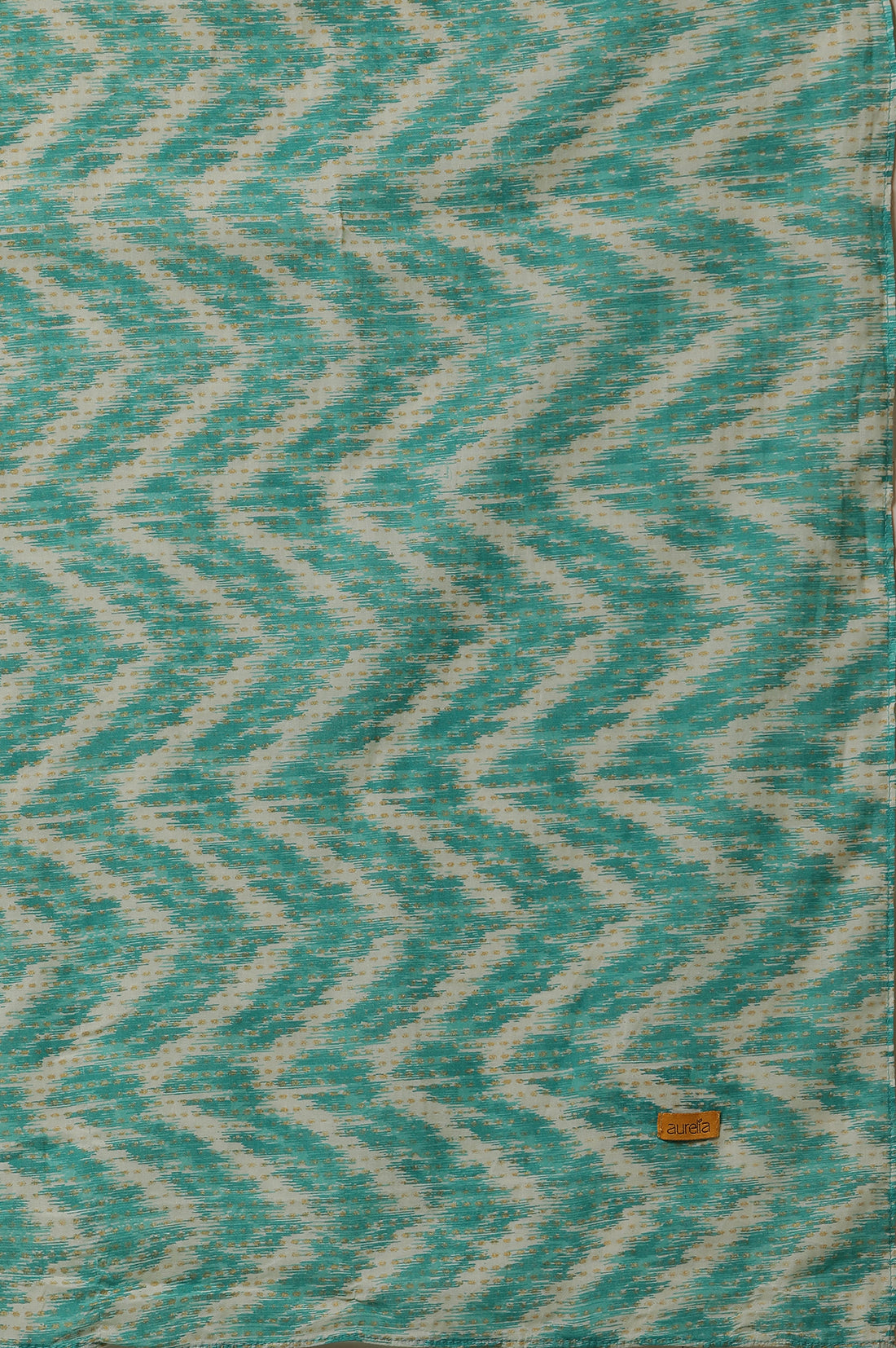 Blue Ikat Foil Printed Kurta, Palazzo and Dupatta Set