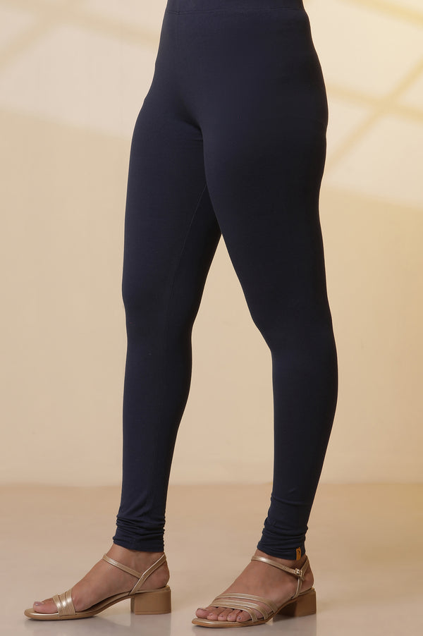 Green Foil Printed Embellished Kurta, Blue Cotton Tights and Dupatta Set