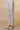 Blue and White Striped Cotton Lurex Flared Kurta and Tights Set