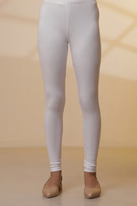 Yellow and White Striped Cotton Lurex Flared Kurta and Tights Set