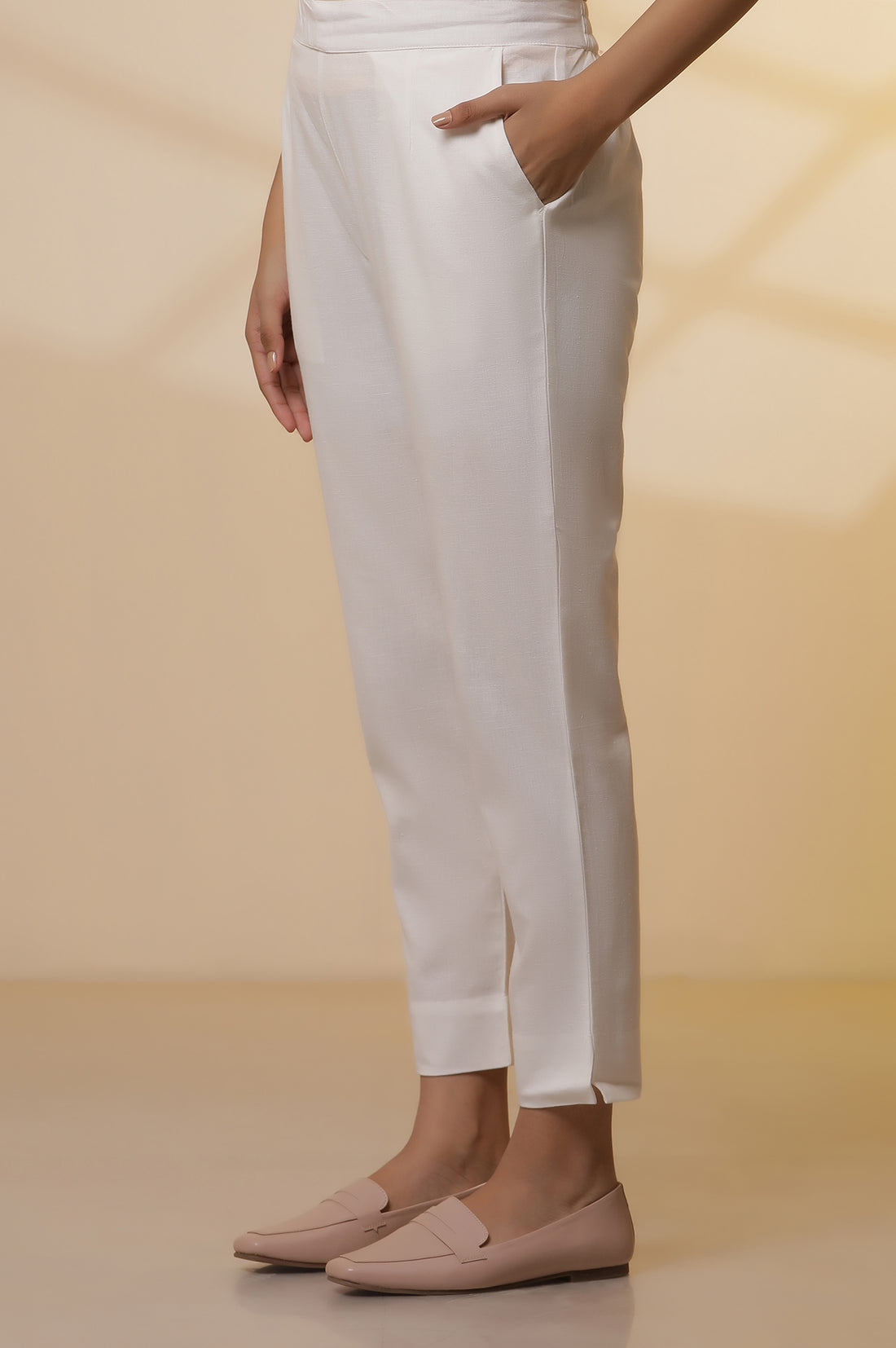 Pink Striped Shirt Style Kurta, Pants and Dupatta Set