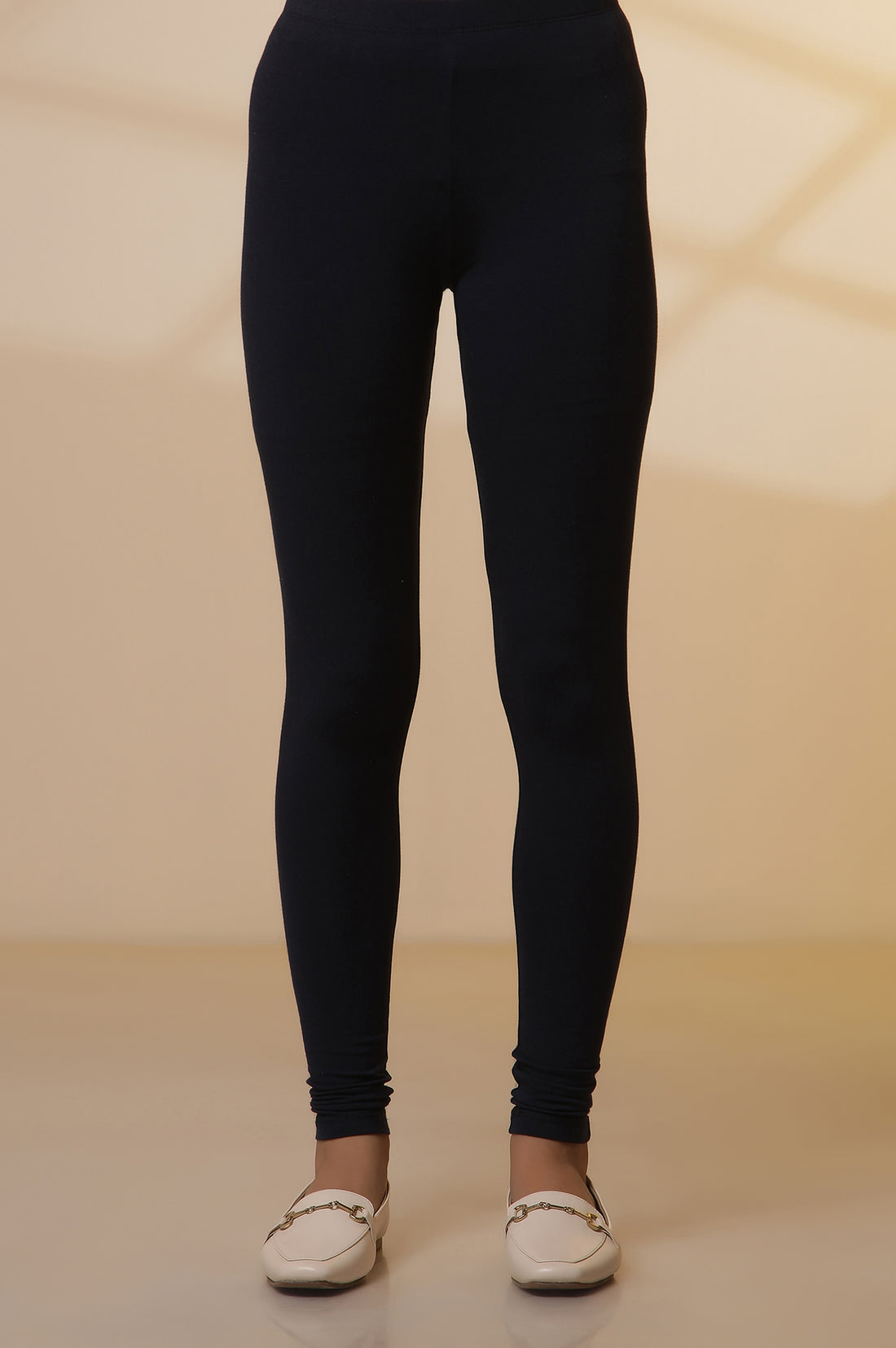 Off-White Stripe Printed Cotton Kurta and Tights Set