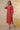 Red Yarn-Dyed Straight Kurta and Pants Set
