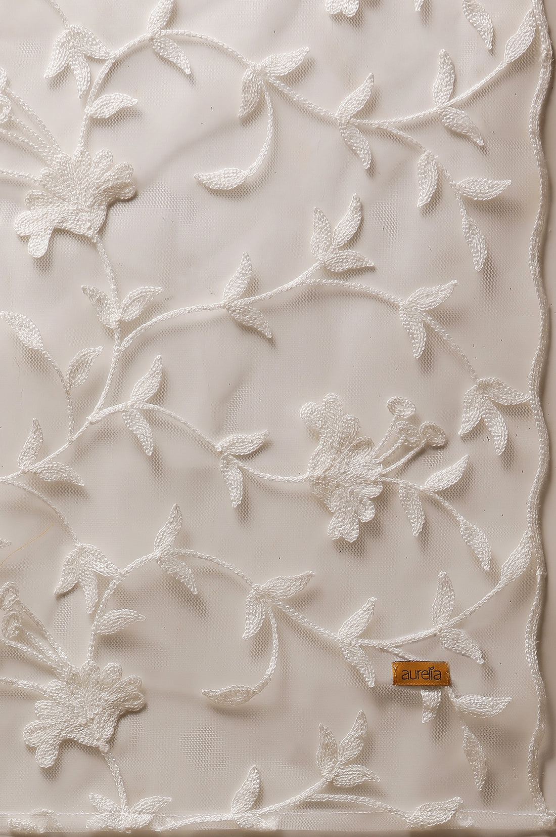 Pink Schiffli Embroidered Kurta, Pants and Mesh Dupatta Set