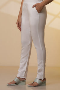 Mint Blue Embroidered Kurta, Pants and Dupatta Set