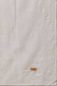 Green Embroidered Schiffli Kurta, Palazzo and Dupatta Set