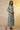 White and Blue Floral Printed Flared Kurta, Golden Tights and Dupatta Set