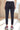 Black Solid Mid Rise Tights in Calf Length