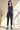 Black Solid Mid Rise Tights in Calf Length