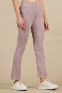 Light Purple Bootcut Yoga Pants with Side Pockets