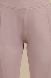 Light Purple Bootcut Yoga Pants with Side Pockets