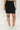 Black Denim Lycra Mid Rise Mid Thigh Length Skirt