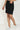 Black Denim Lycra Mid Rise Mid Thigh Length Skirt