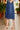 Blue Pure Cotton Straight Denim Midi Skirt