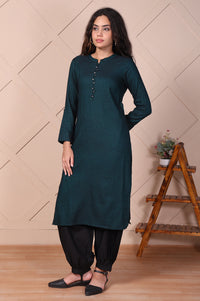 Black Solid Harem Pants