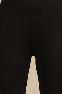 Black Calf Length Yoga Tights