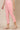 Dusty Pink Solid Slim Fit Cotton Flax Trousers