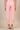 Dusty Pink Solid Slim Fit Cotton Flax Trousers