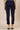 Blue Solid Slim Fit Cotton Flax Trousers
