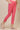 Pink Solid Straight Cotton Flax Trousers