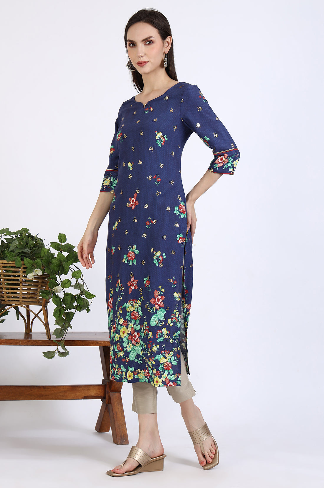 Light Gold Solid Yarn Dyed Trousers