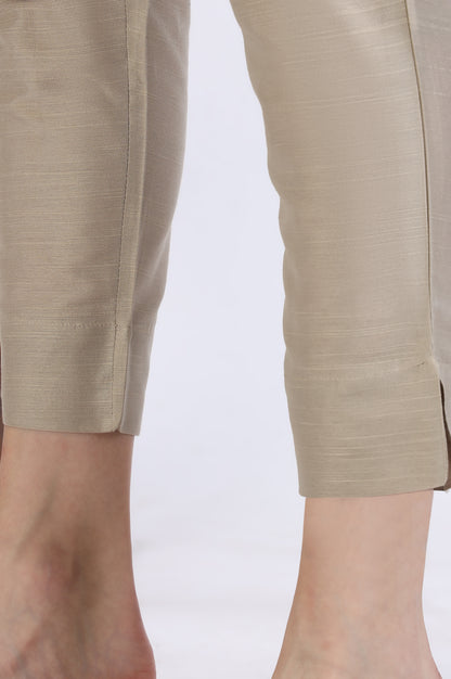 Light Gold Solid Yarn Dyed Trousers