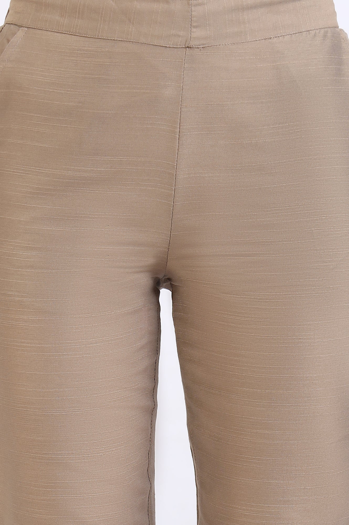 Dark Gold Solid Yarn Dyed Trousers