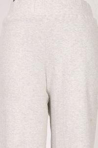 Light Grey Solid High Rise Wide Leg Palazzo Pants with Pockets (Cotton Lycra)