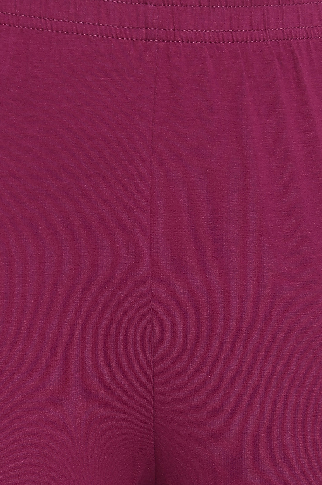Purple Solid Cotton Blend Tights in Ankle Length