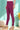 Purple Solid Cotton Blend Tights in Ankle Length