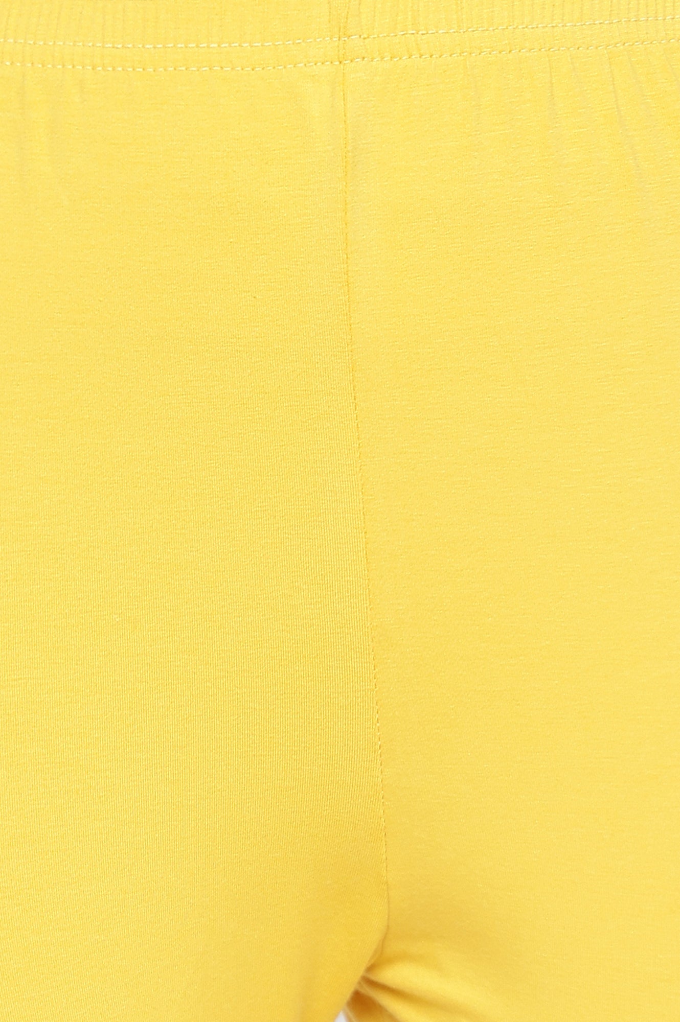 Yellow Solid Cotton Blend Tights in Ankle Length