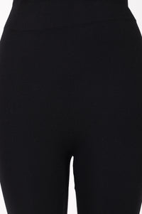 Black Solid Ankle Length Leggings test